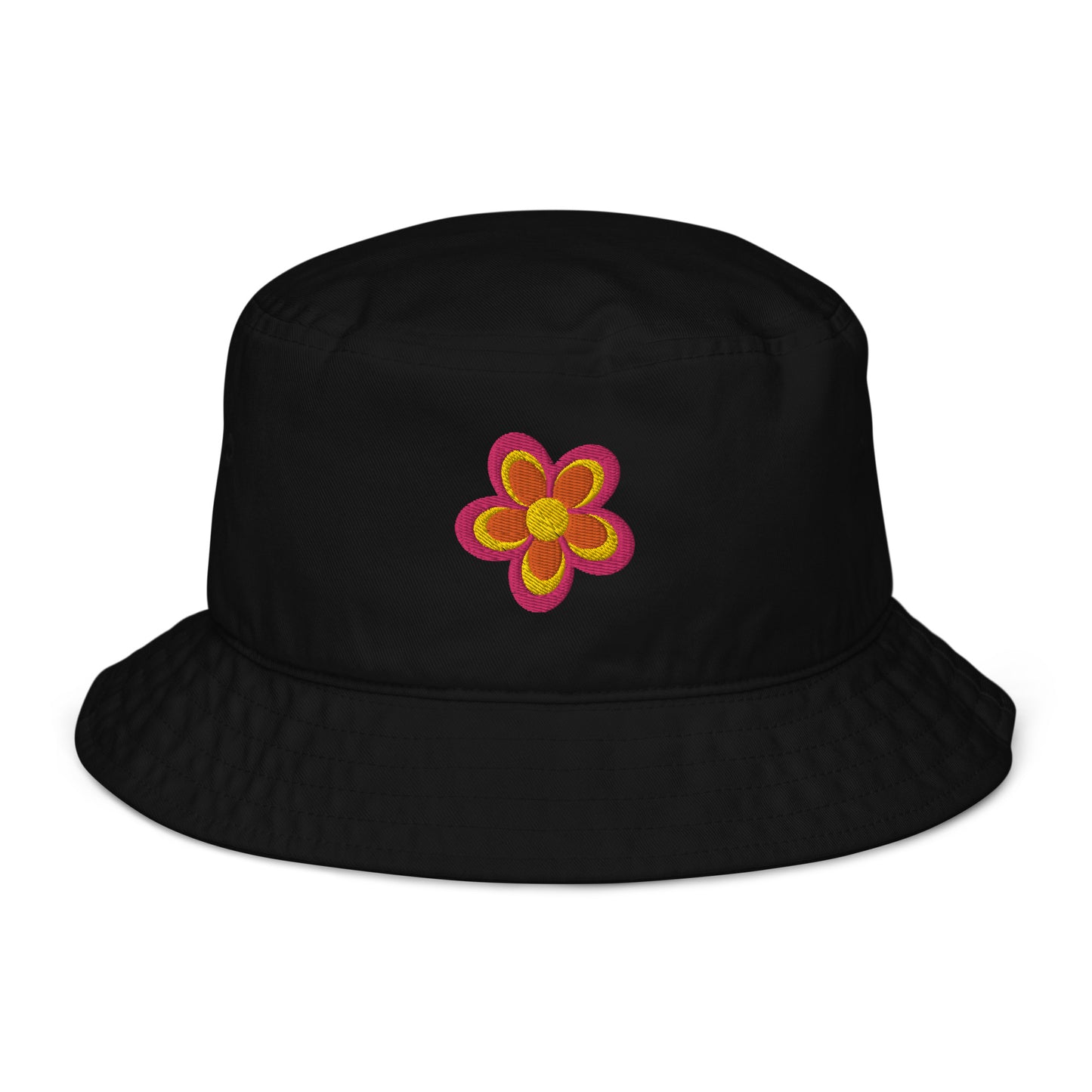 Retro Flower Organic Bucket Hat