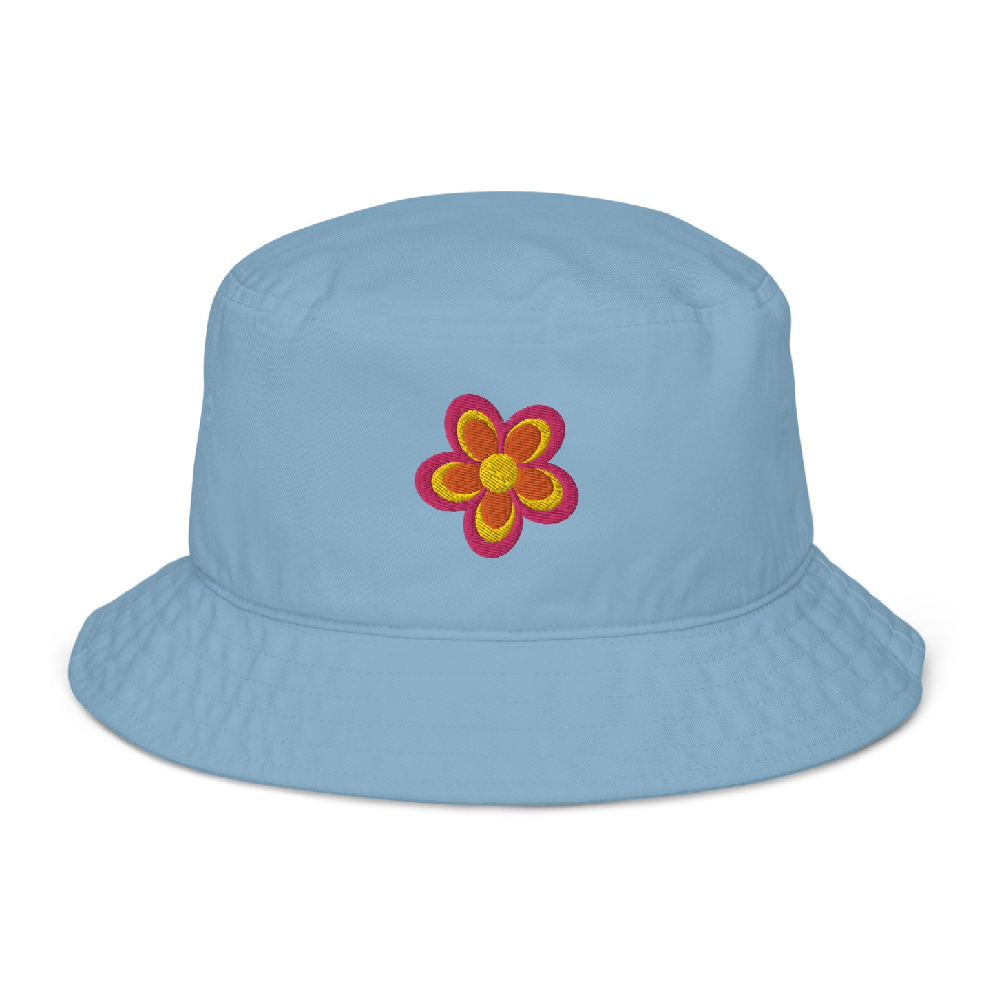 Retro Flower Organic Bucket Hat