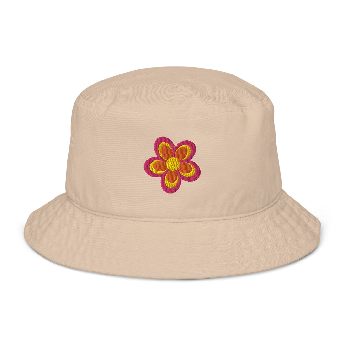 Retro Flower Organic Bucket Hat