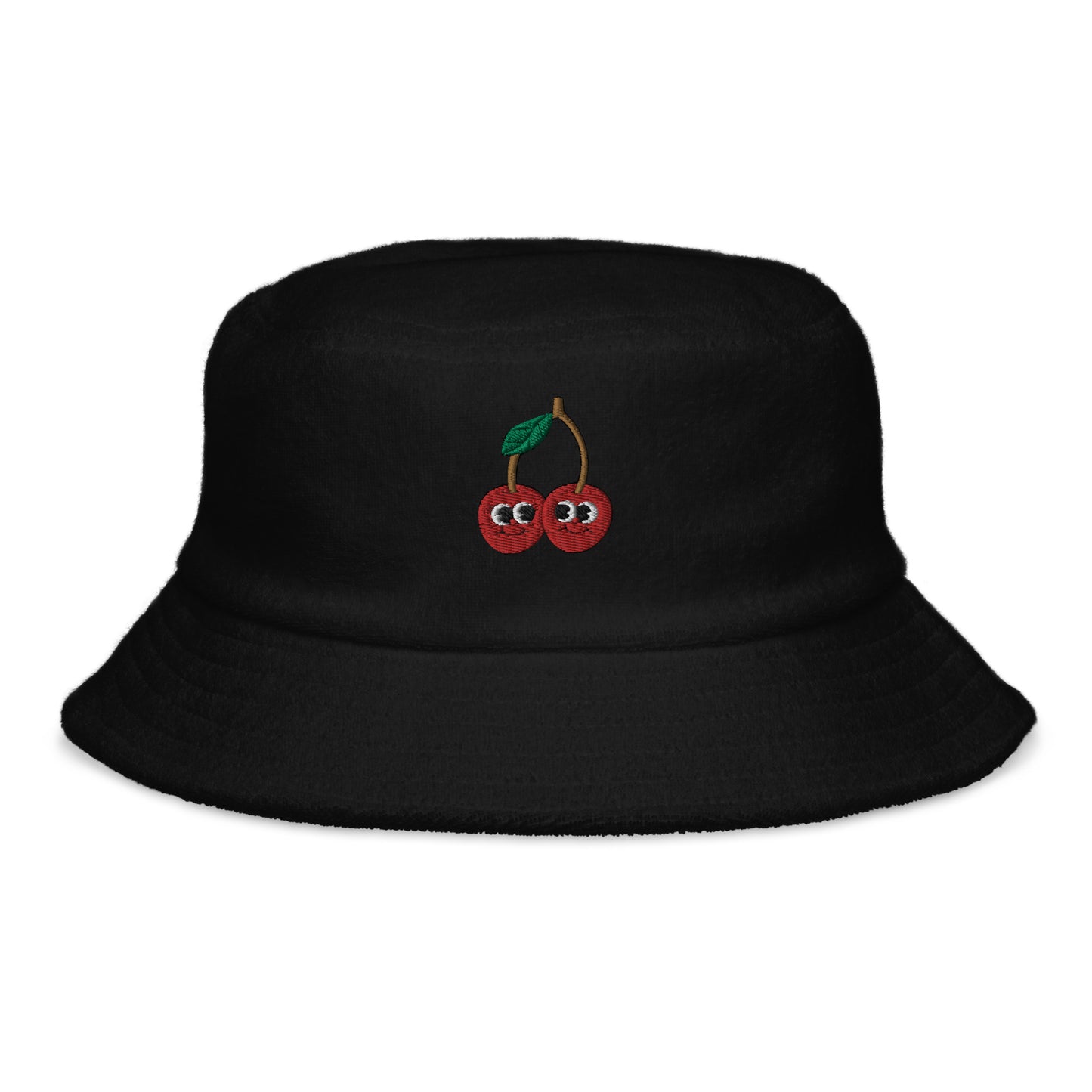 Wild Cherries Unstructured Terry Cloth Bucket Hat