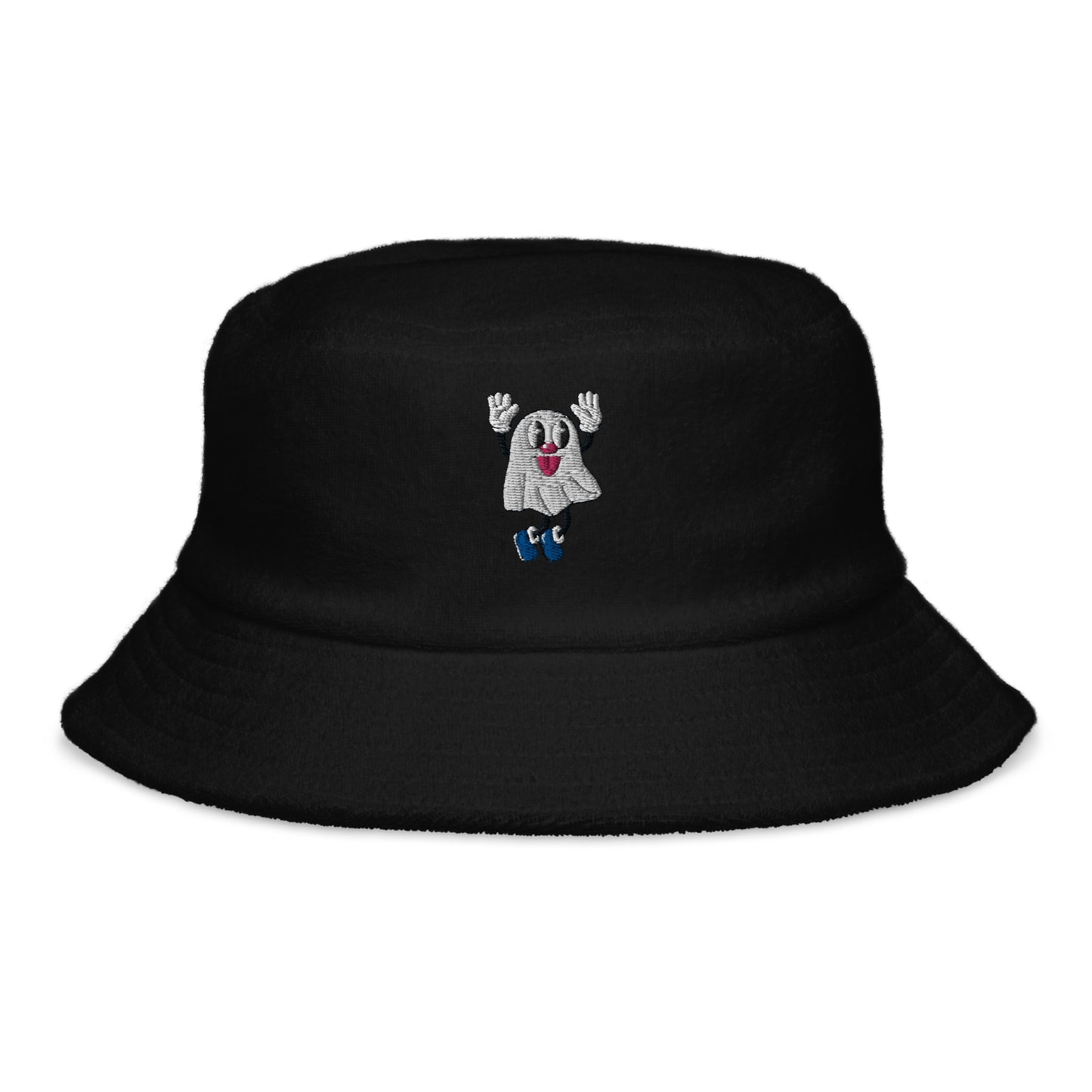 Boo! Ghost Unstructured Terry Cloth Bucket Hat