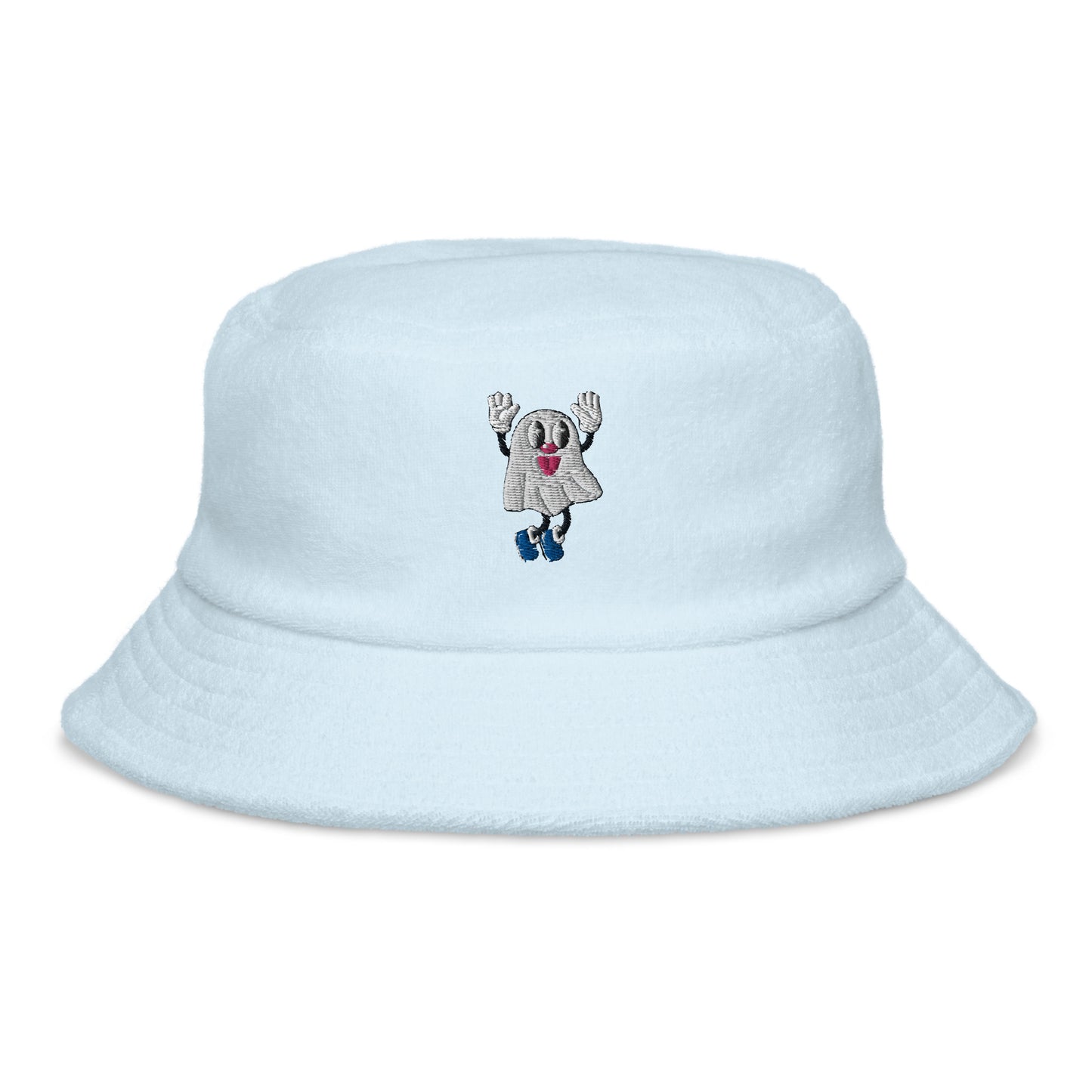 Boo! Ghost Unstructured Terry Cloth Bucket Hat