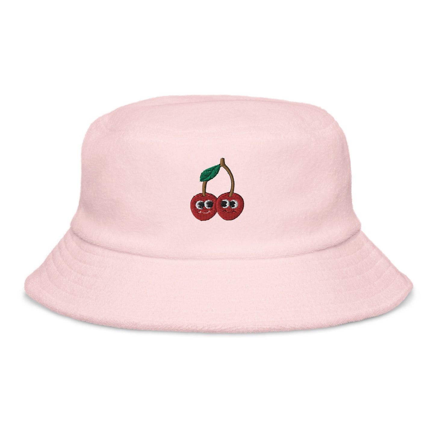 Wild Cherries Unstructured Terry Cloth Bucket Hat