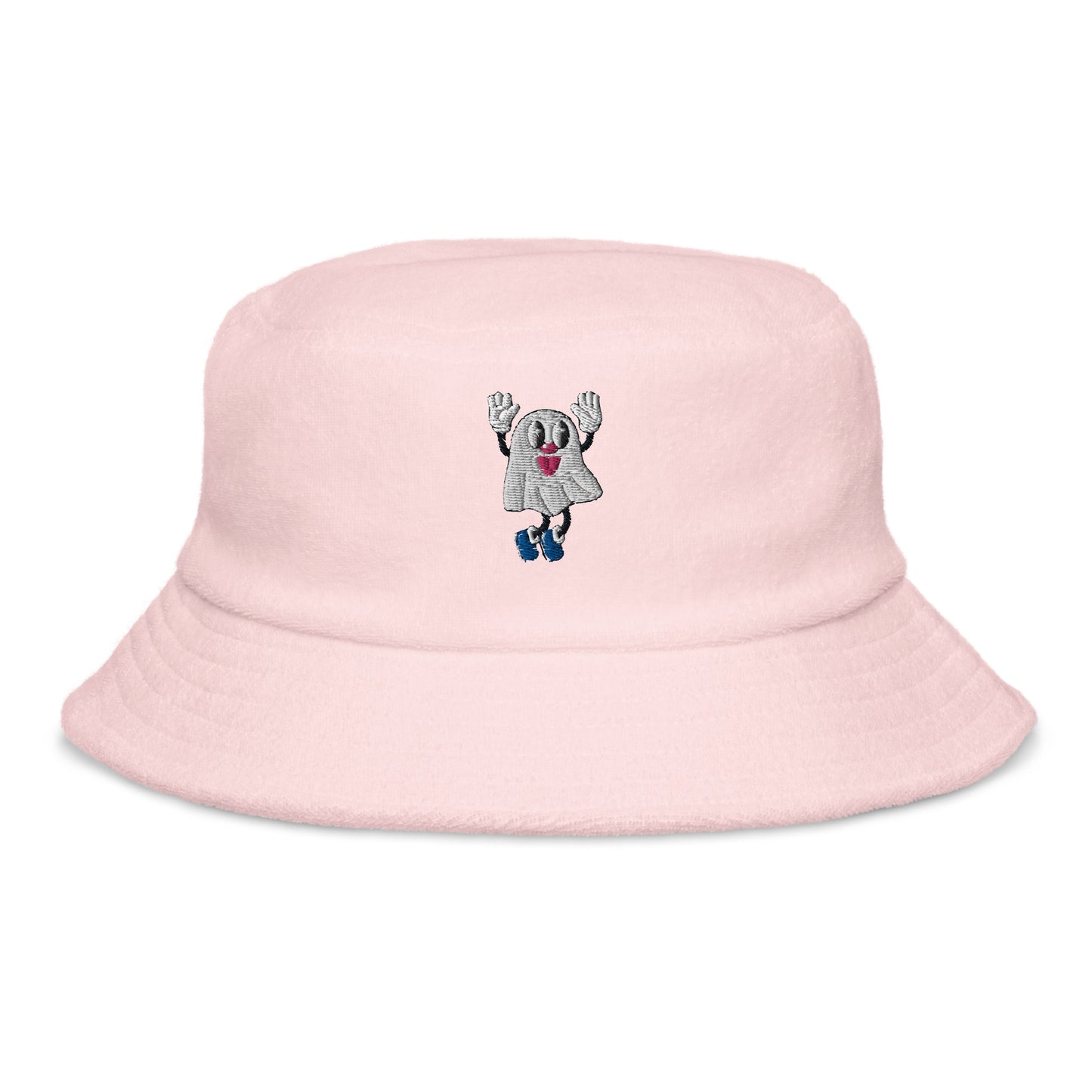 Boo! Ghost Unstructured Terry Cloth Bucket Hat