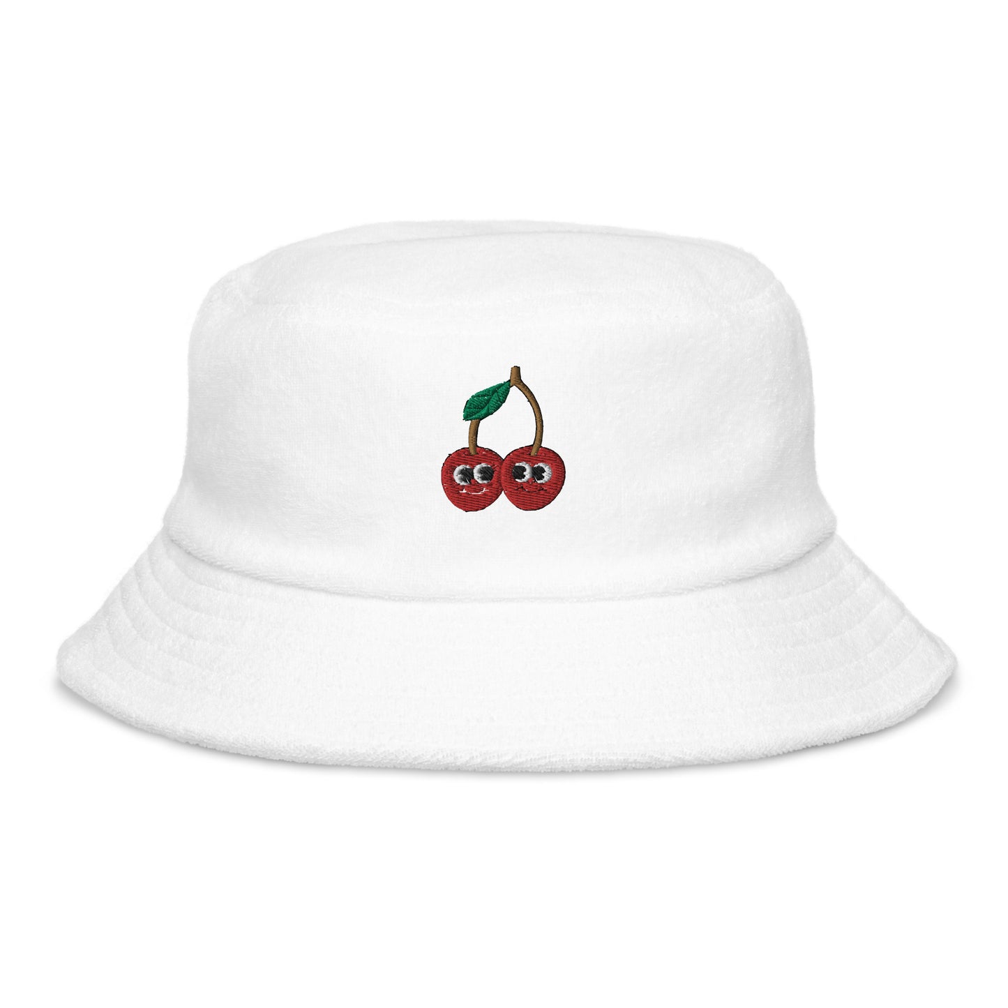 Wild Cherries Unstructured Terry Cloth Bucket Hat